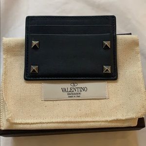 Valentino Navy Card Case